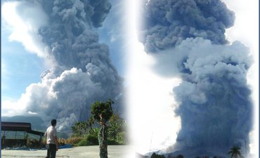 Sinabung Meletus, Semburkan Kolom Abu Setinggi Tujuh Kilometer sinabung-meletus-semburkan-kolom-abu-setinggi-tujuh-kilometer