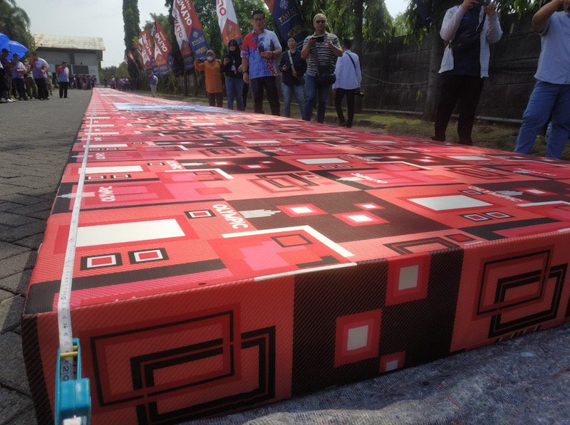 Proses pemecahan rekor MURI diadakan di PT. Panca Graha Pratama Gresik, Minggu 29 Mei 2023.