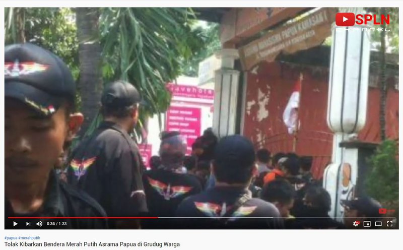 GAMBAR LAMA. Tangkapan layar video di Kanal SPLN di laman Youtube. Polda Jatim menetapkan pemilik akun kanal ini karena diduga menyebarkan hoaks tentang aksi massa di depan asrama mahasiswa Papua di Surabaya.