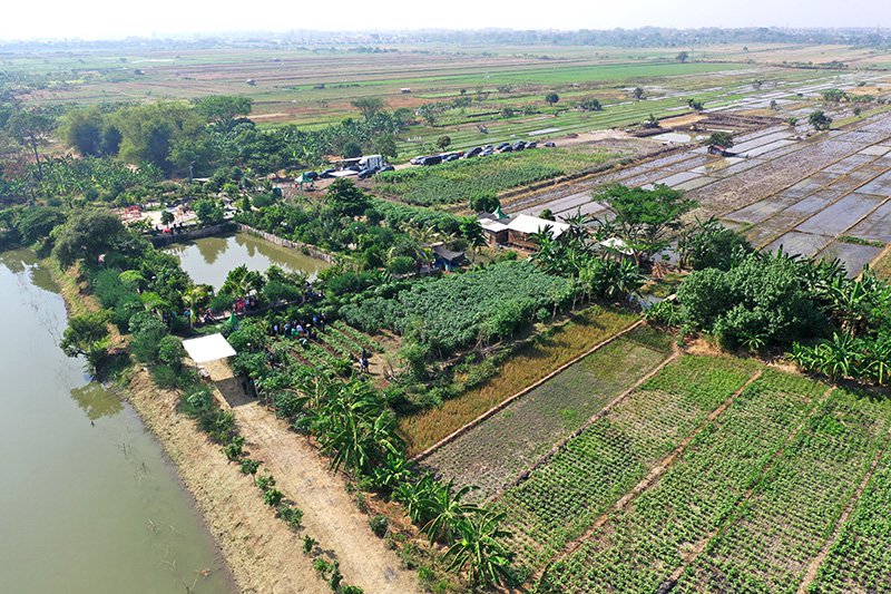 Lahan seluas 7,6 hektar bekas tanah kas desa (BTKD) Kelurahan Jeruk, Kecamatan Lakarsantri, Surabaya, Rabu 23 September 2020.