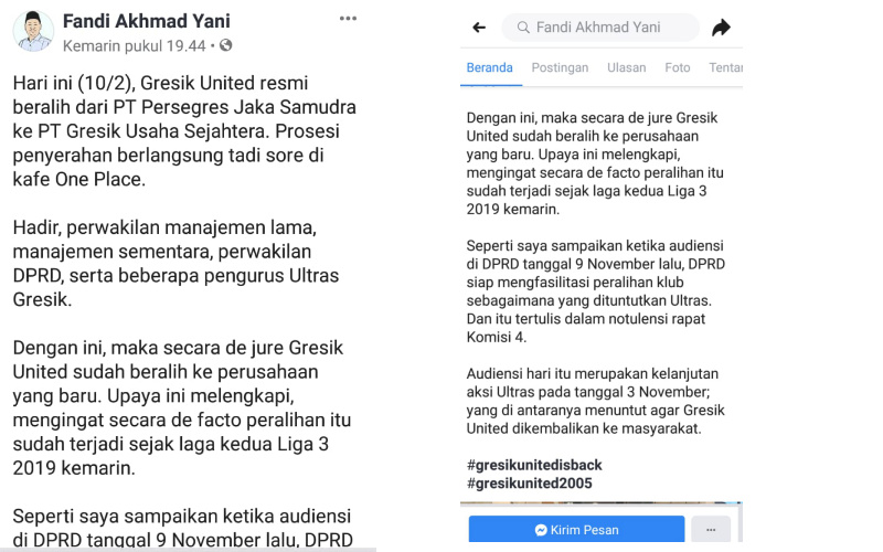 Gresik United Fc Resmi Beralih Manajeman Dikelola Pt Gresik Usaha