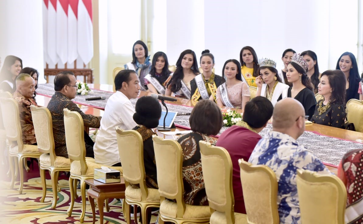 Jokowi Terima Finalis Puteri Indonesia 2019 di Istana Bogor