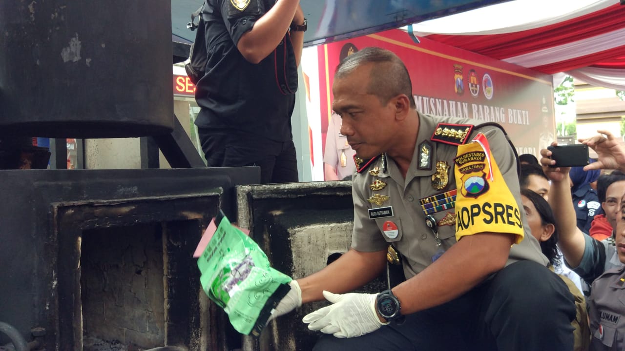 Polrestabes Surabaya Soroti Tingginya Peredaran Narkoba