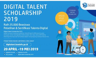 Kemenkominfo Buka Pendaftaran 25.000 Beasiswa Digital Talent Scholarship 2019 kemenkominfo-buka-pendaftaran-25-000-beasiswa-digital-talent-scholarship-2019
